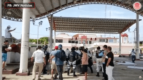 Desintegran caravana migrante en Mapastepec