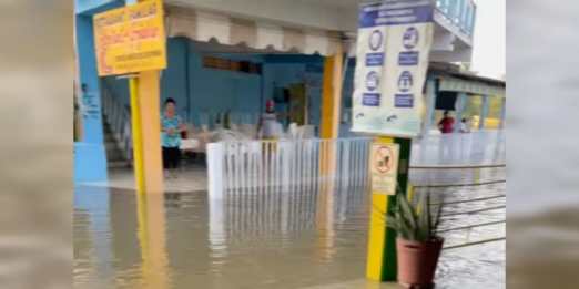 Crecida del río Grijalva por lluvias