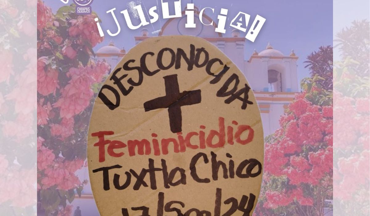 Nuevo caso de feminicidio en Chiapas: la asesinan a balazos en Tuxtla Chico